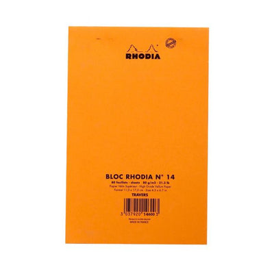 Rhodia Staplebound Notepad - Lined 80 sheets - 4 3/8 x 6 3/8 - Orange cover