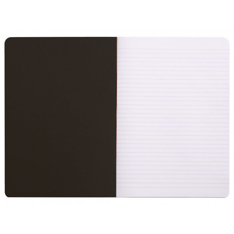 Rhodia Slim Staplebound Notebook - Lined 48 sheets - 8 1/4 x 11 3/4 - Black cover | Atlas Stationers.