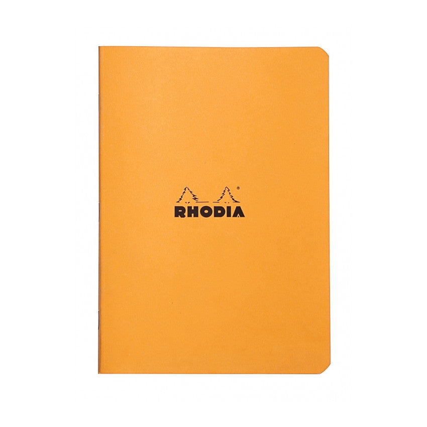 Rhodia Slim Staplebound Notebook - Lined 48 sheets - 6 x 8 1/4 - Orange cover | Atlas Stationers.