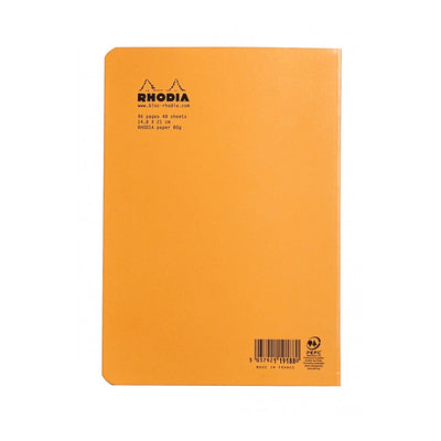 Rhodia Slim Staplebound Notebook - Lined 48 sheets - 6 x 8 1/4 - Orange cover | Atlas Stationers.