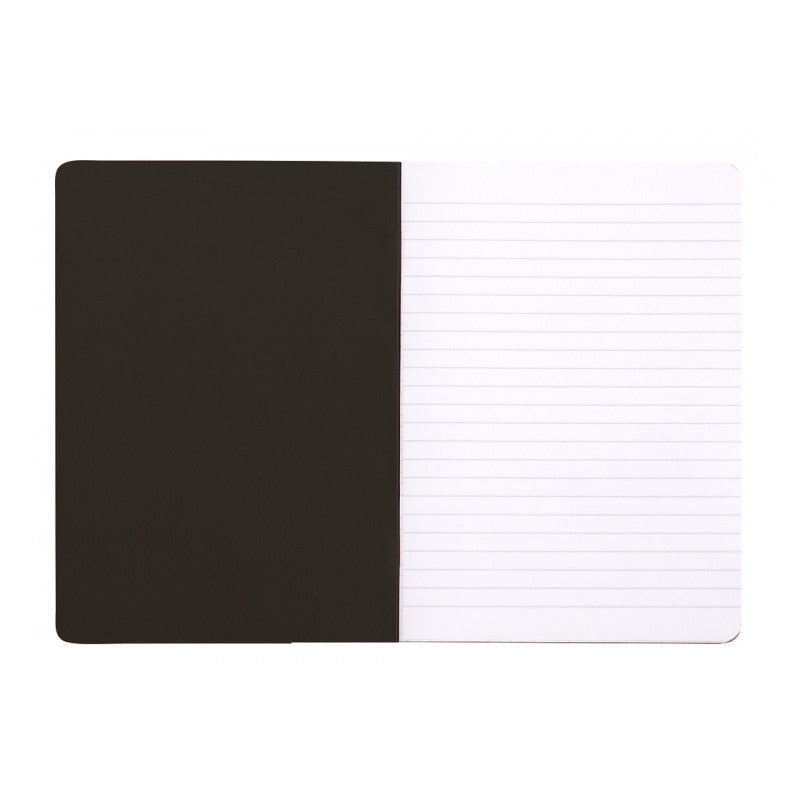 Rhodia Slim Staplebound Notebook - Lined 48 sheets - 6 x 8 1/4 - Black cover | Atlas Stationers.