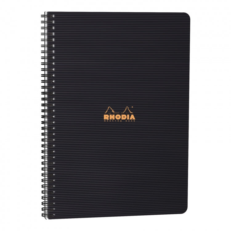 Rhodia Rhodiactive Meeting paper Book 90g paper - Lined 80 sheets - 9 x 11 3/4 - Black cover | Atlas Stationers.