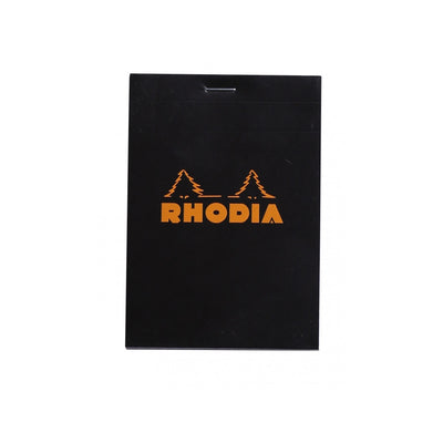 Rhodia Staplebound Notepad - Graph 80 sheets - 3 3/8 x 4 3/4 - Black cover | Atlas Stationers.