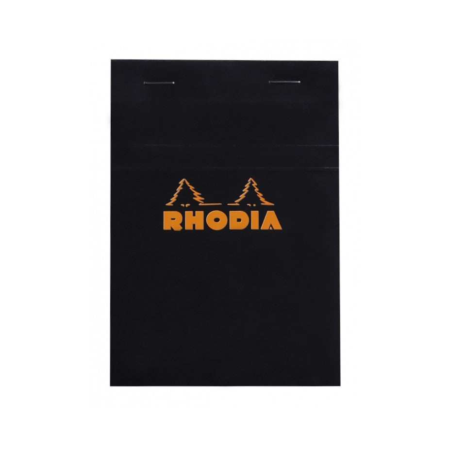 Rhodia Staplebound Notepad - Graph 80 sheets - 4 x 6 - Black cover | Atlas Stationers.