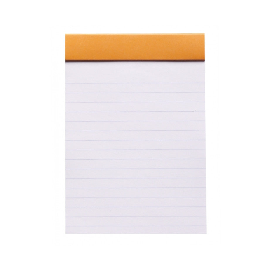 Rhodia Staplebound Notepad - Lined 80 sheets - 4 x 6 - Orange cover | Atlas Stationers.