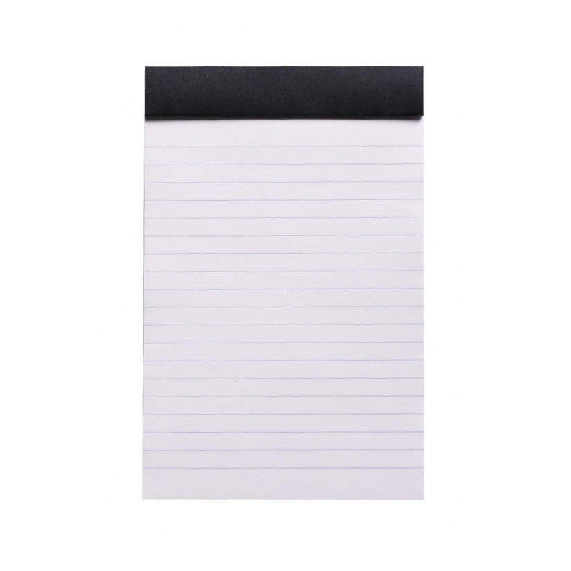 Rhodia Staplebound Notepad - Lined 80 sheets - 4 3/8 x 6 3/8 - Black cover | Atlas Stationers.