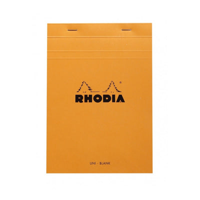 Rhodia Staplebound Notepad - Blank 80 sheets - 6 x 8 1/4 - Orange cover | Atlas Stationers.