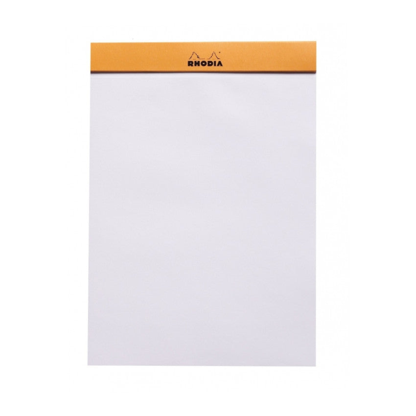 Rhodia Staplebound Notepad - Blank 80 sheets - 6 x 8 1/4 - Orange cover | Atlas Stationers.