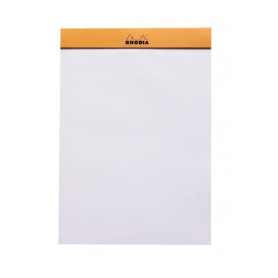 Rhodia Staplebound Notepad - Blank 80 sheets - 6 x 8 1/4 - Orange cover | Atlas Stationers.