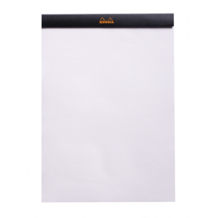 Rhodia Staplebound Notepad - Blank 80 sheets - 8 1/4 x 11 3/4 - Black cover | Atlas Stationers.