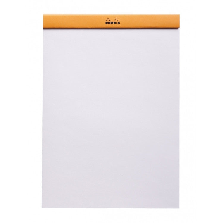 Rhodia Staplebound Notepad - Blank 80 sheets - 8 1/4 x 11 3/4 - Orange cover | Atlas Stationers.