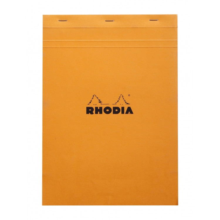 Rhodia Staplebound Notepad - Graph 80 sheets - 8 1/4 x 11 3/4 - Orange cover | Atlas Stationers.