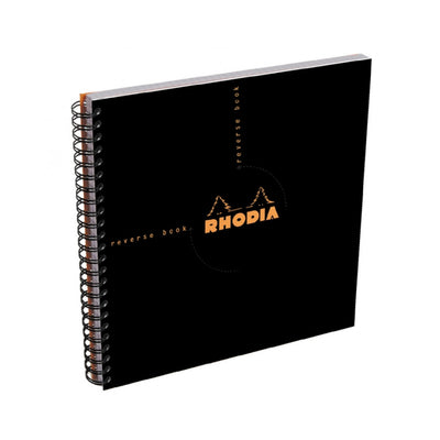 Rhodia Reverse Book - Graph 80 sheets - 8 1/4 x 8 1/4 - Black cover | Atlas Stationers.