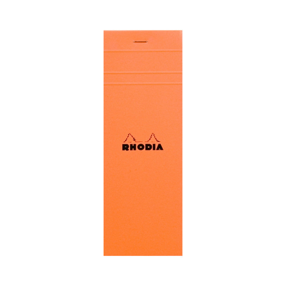 Rhodia Staplebound Notepad - Graph 80 sheets - 3 x 8 1/4 - Orange cover | Atlas Stationers.