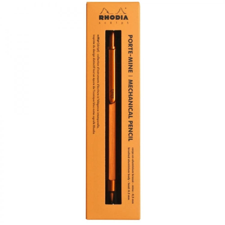 Rhodia Mechanical Pencil - 5" long - Orange | Atlas Stationers.