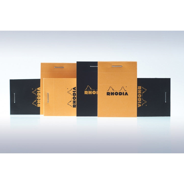 Rhodia Staplebound Notepad - Lined 80 sheets - 2 x 3 - Black cover | Atlas Stationers.