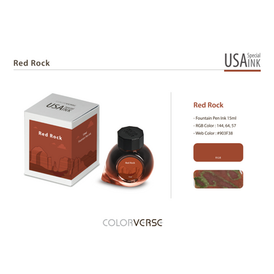 Colorverse USA 15ml Bottled Ink - Red Rock (Arizona) | Atlas Stationers.