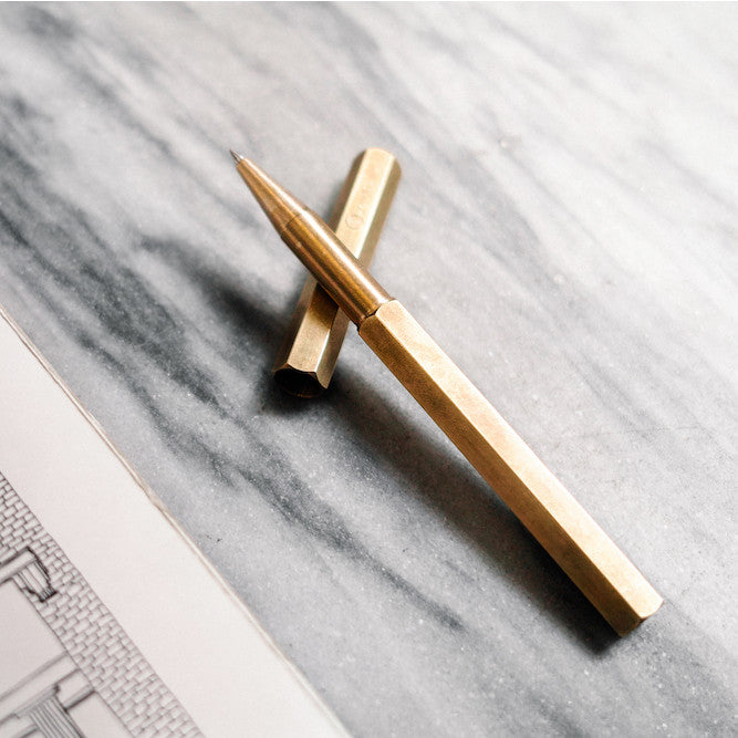 ystudio Classic Rollerball Pen - Brass | Atlas Stationers.