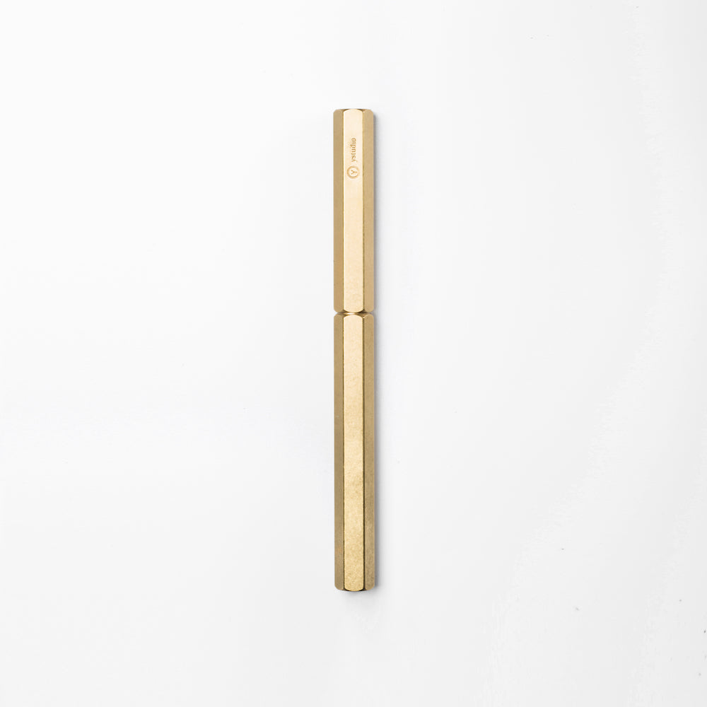 ystudio Classic Rollerball Pen - Brass | Atlas Stationers.