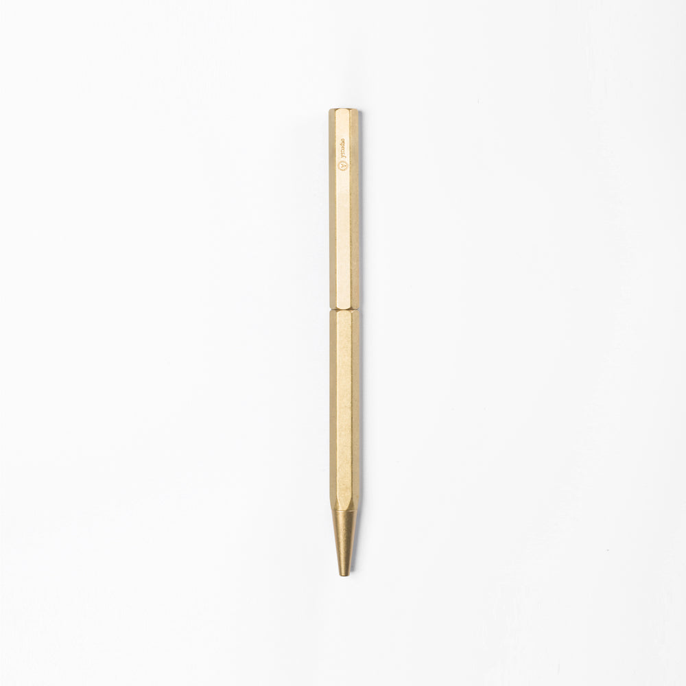 ystudio Classic Slim Ballpoint Pen - Brass | Atlas Stationers.