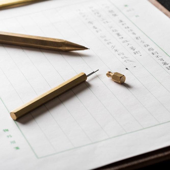 ystudio Classic Pencil Lead Box - Brass | Atlas Stationers.