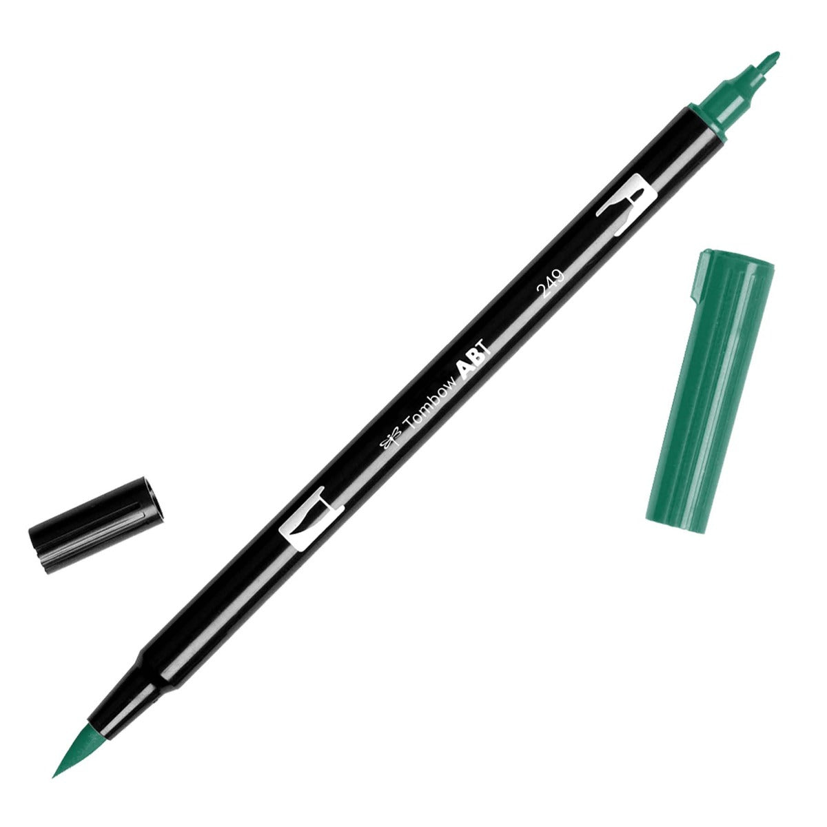 Tombow Dual Brush Marker - Hunter Green (249) | Atlas Stationers.