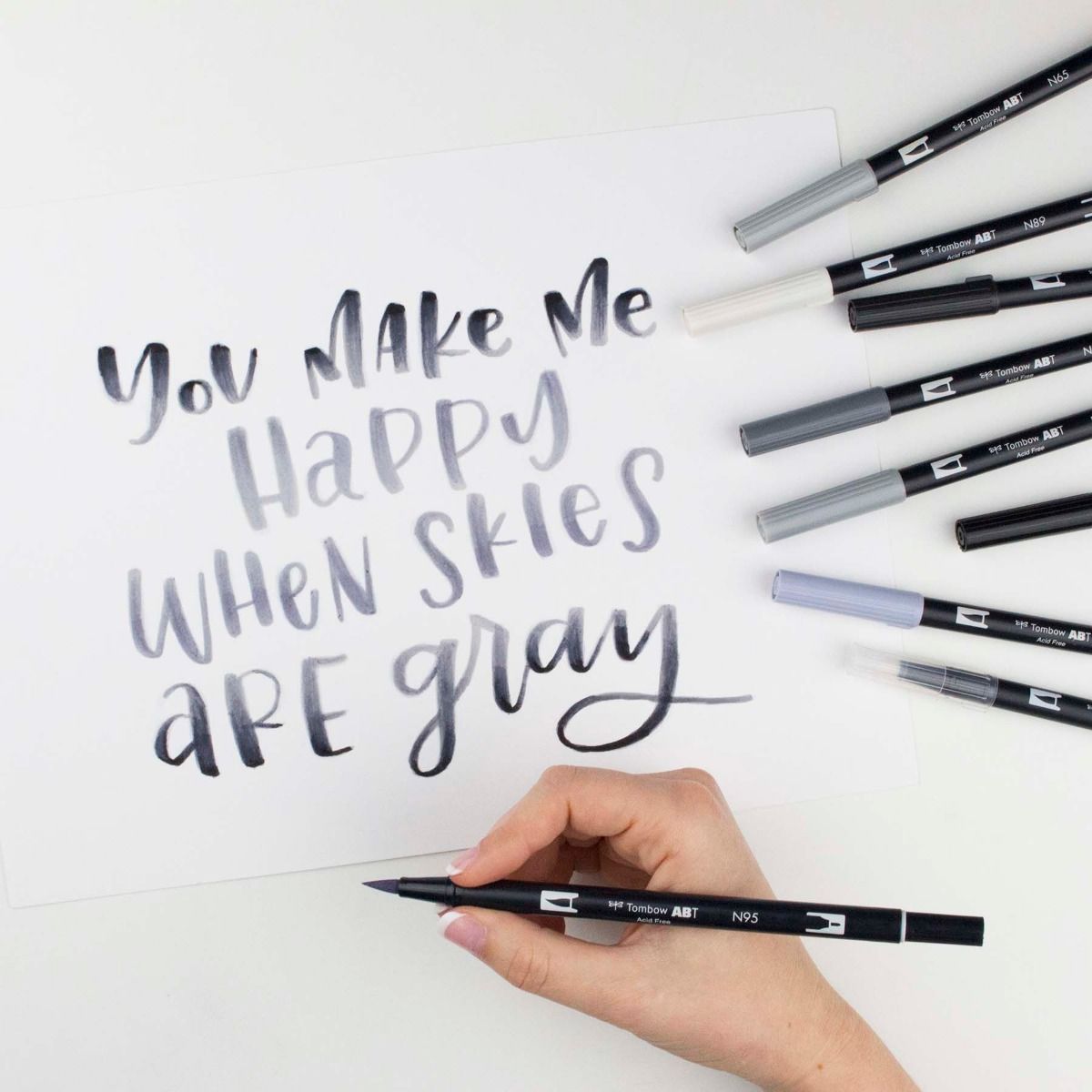 Tombow Dual Brush Marker - Grayscale Palette | Atlas Stationers.