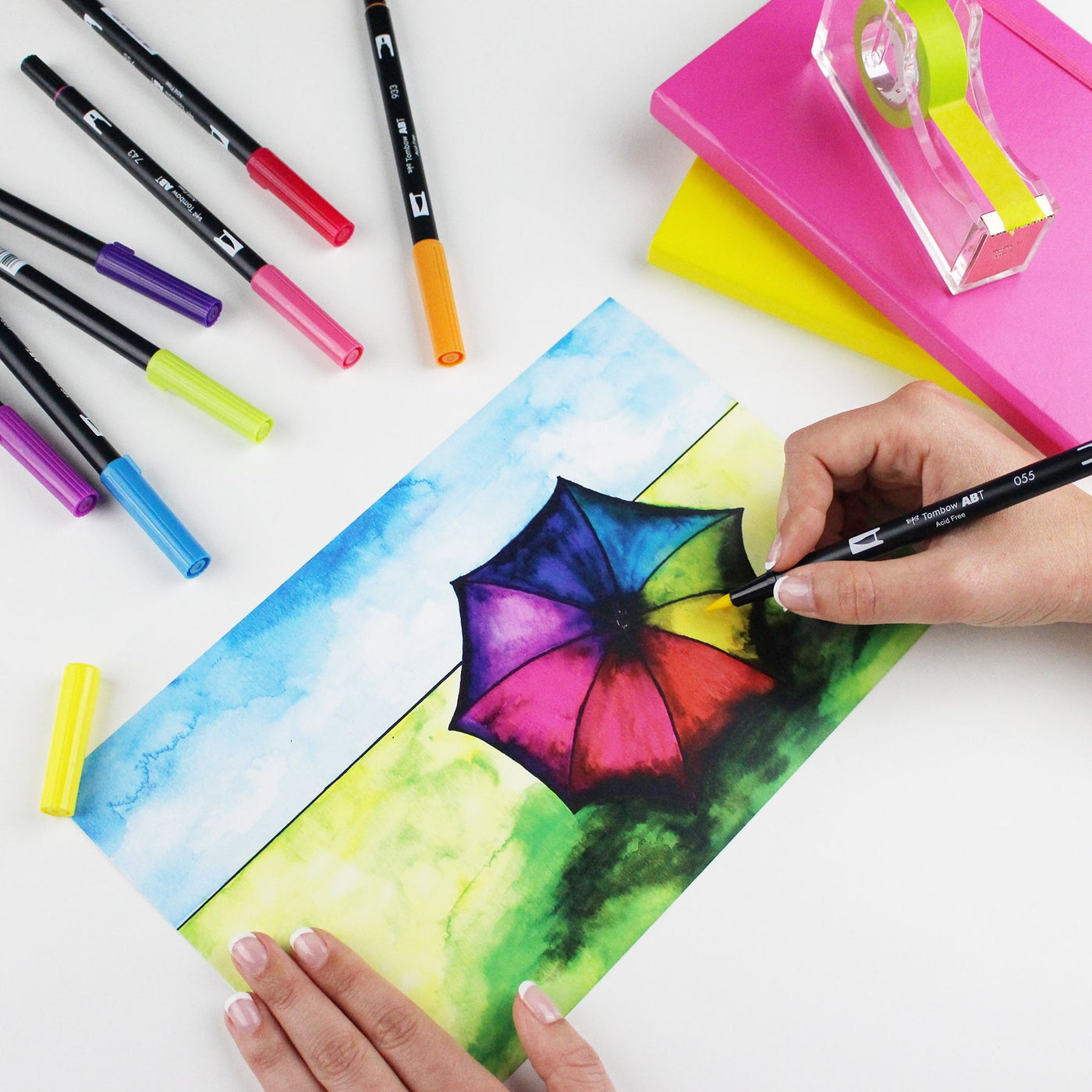 Tombow Dual Brush Marker - Bright Palette | Atlas Stationers.