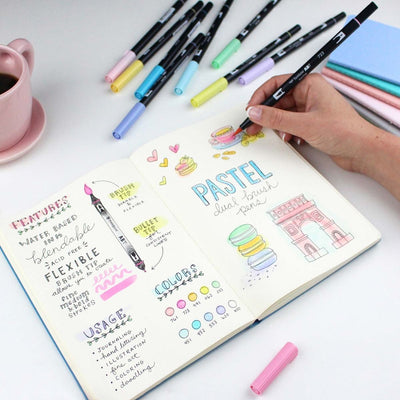 Tombow Dual Brush Marker - Pastel Palette | Atlas Stationers.