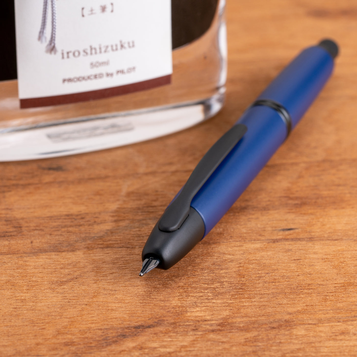 Pilot Vanishing Point Fountain Pen - Matte Blue | Atlas Stationers.