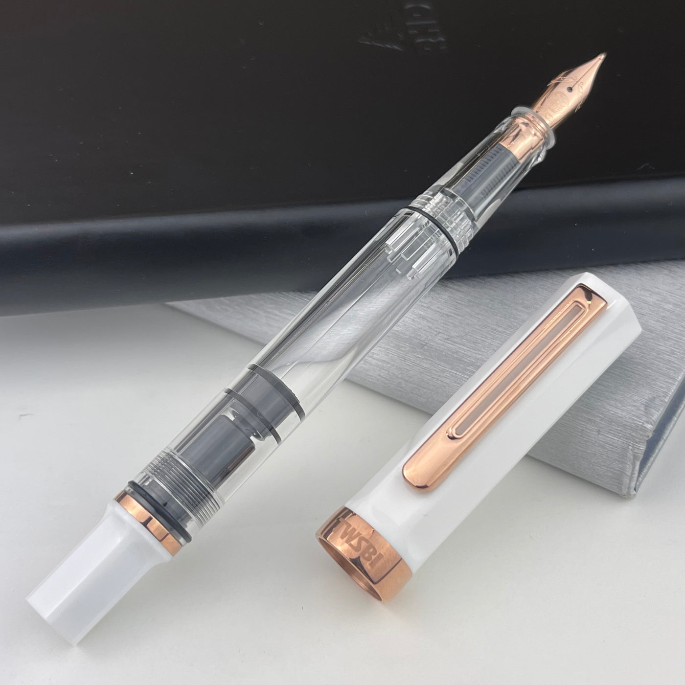 TWSBI Eco Fountain Pen - White w/ Rose Gold | Atlas Stationers.