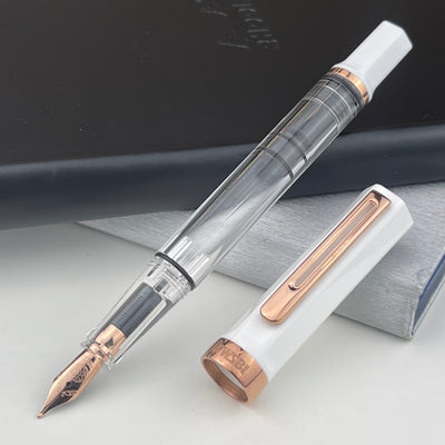 TWSBI Eco Fountain Pen - White w/ Rose Gold | Atlas Stationers.