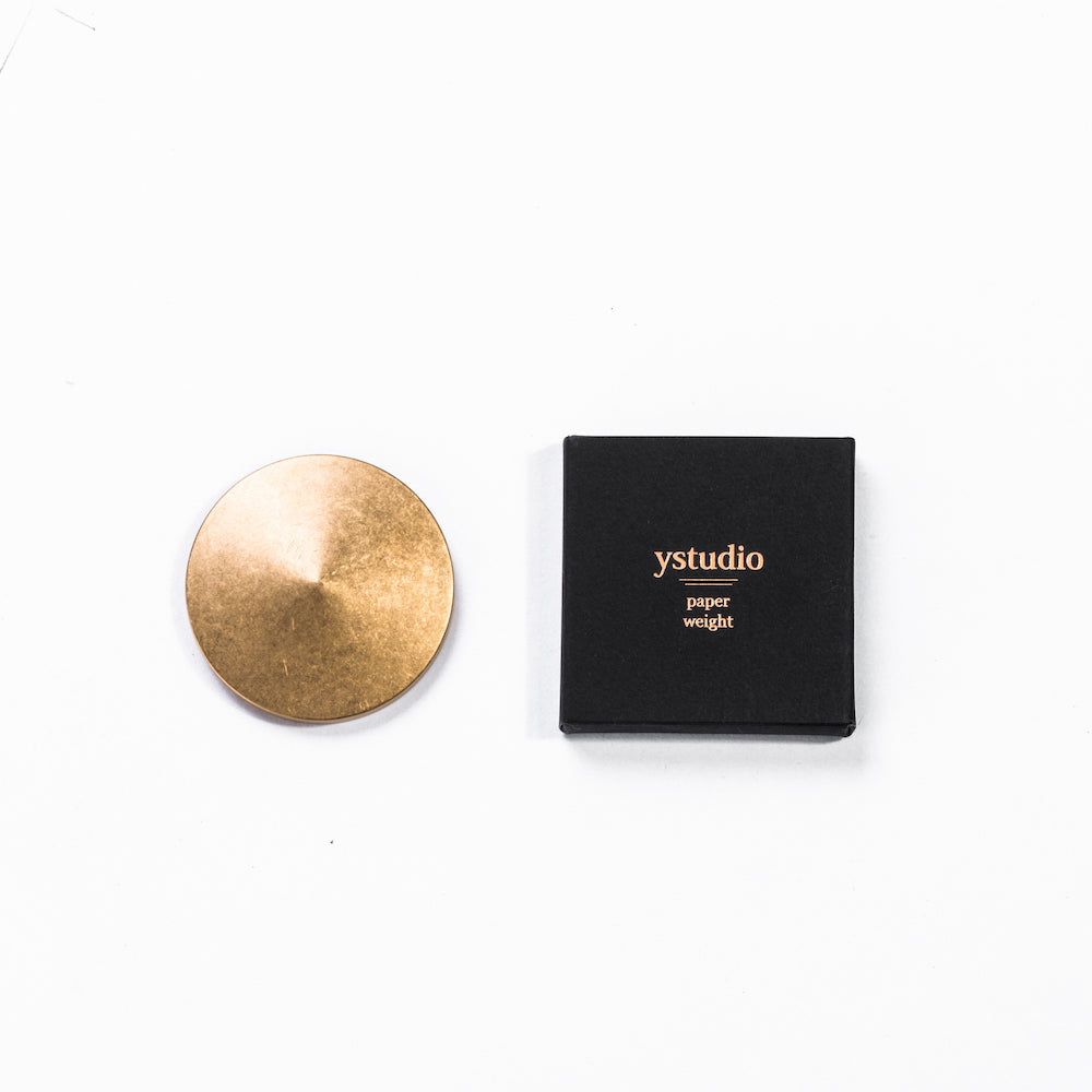 ystudio Classic Paper Weight - Brass | Atlas Stationers.