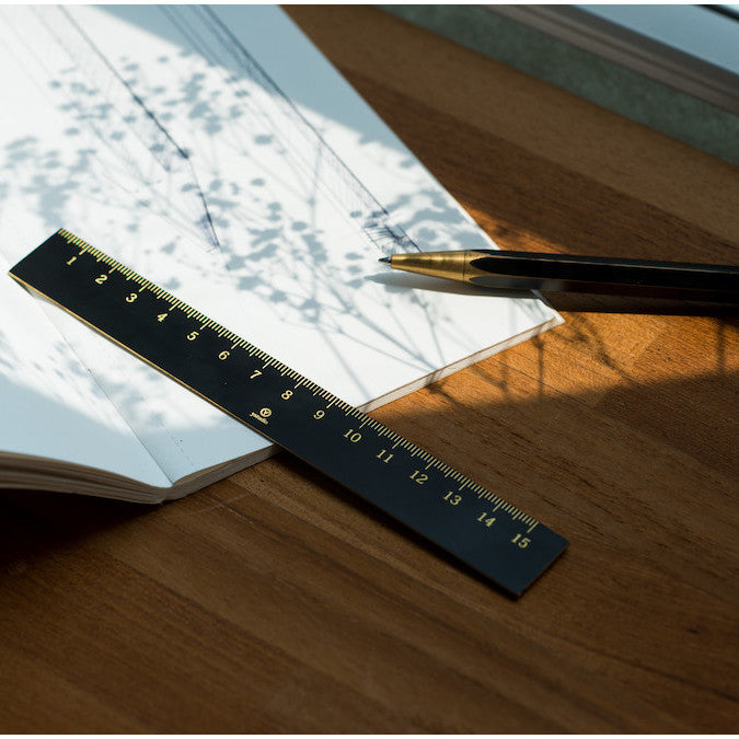 ystudio Ruler - Brassing | Atlas Stationers.