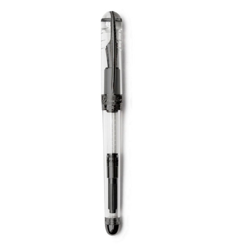 Pineider Avatar UR Demo Fountain Pen - Clear w/ Black Trim | Atlas Stationers.