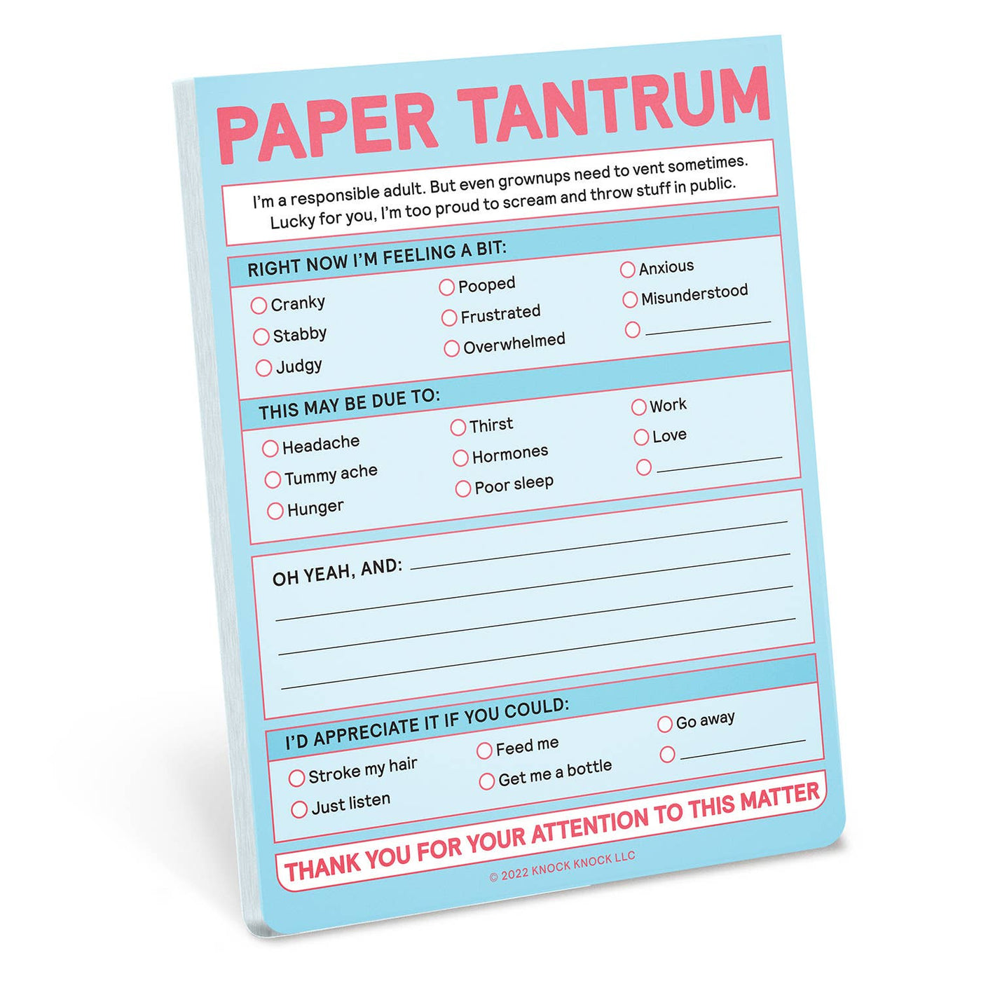 Paper Tantrum Nifty Note Pad (Pastel Version)