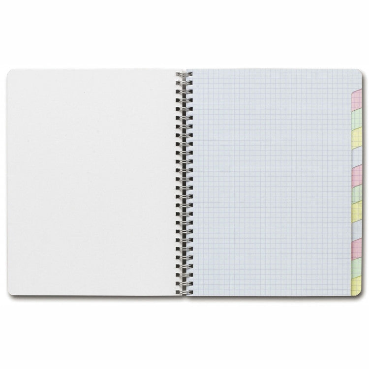 Clairefontaine Wirebound Notebook - Graph w/4 tabs 112 sheets - 8 1/4 x 11 3/4 - Assorted | Atlas Stationers.