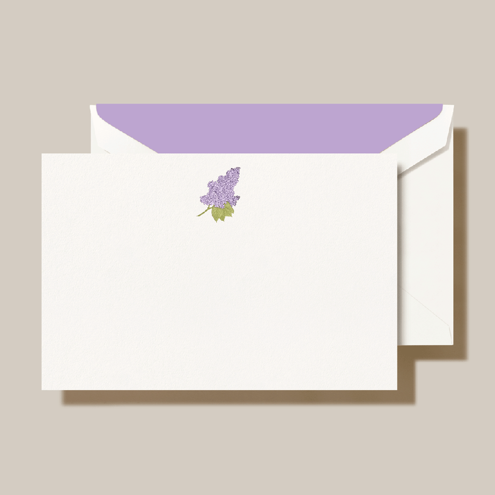 Crane Lilac Note Stationery | Atlas Stationers.