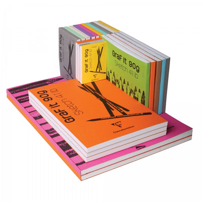 Clairefontaine GraF it Sketch Pads - Blank 80 sheets - 8 x 12 - Assorted | Atlas Stationers.