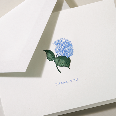 ENGRAVED HYDRANGEA THANK YOU NOTE Card | Atlas Stationers.