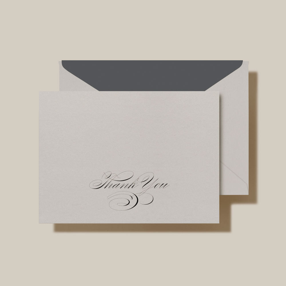 Crane Flourish Thank You Note Stationery | Atlas Stationers.