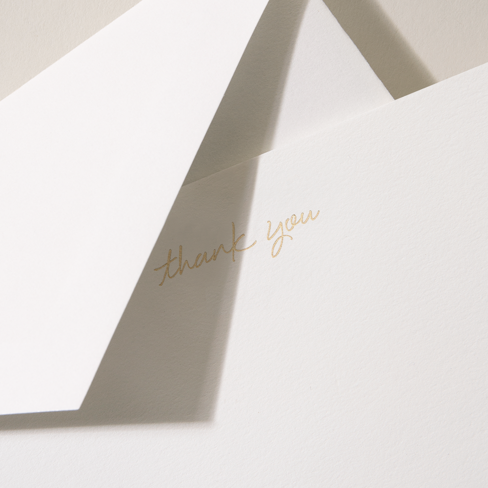 Rounded Corner Thank You Card | Atlas Stationers.