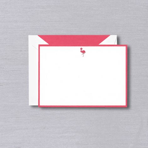 Flamingo Bordered Card | Atlas Stationers.