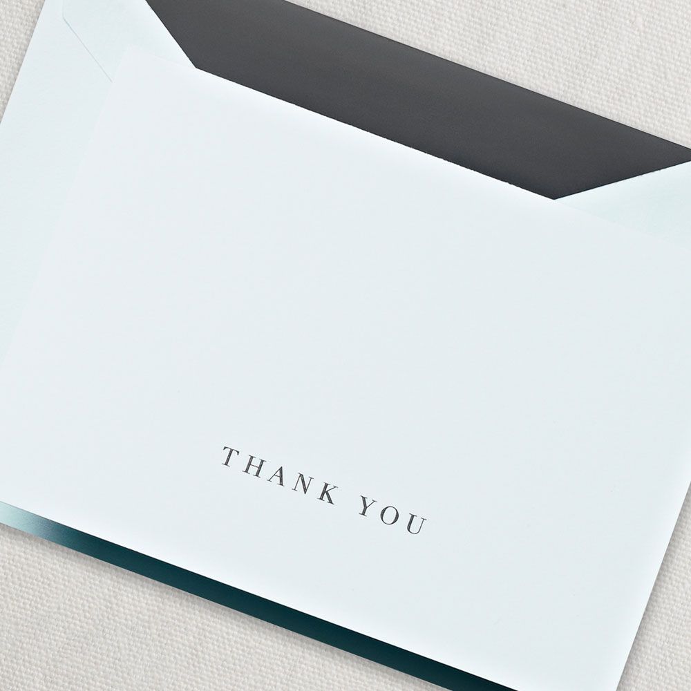 Engraved Beach Glass Thank You Cards | Atlas Stationers.