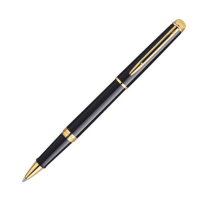 Waterman Hemisphere Rollerball Pen - Black w/ Gold Trim | Atlas Stationers.