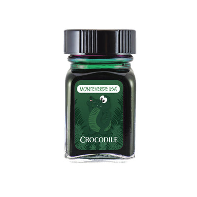 Monteverde Jungle Ink Collection - 30ml Bottled Ink - Crocodile (Green) | Atlas Stationers.