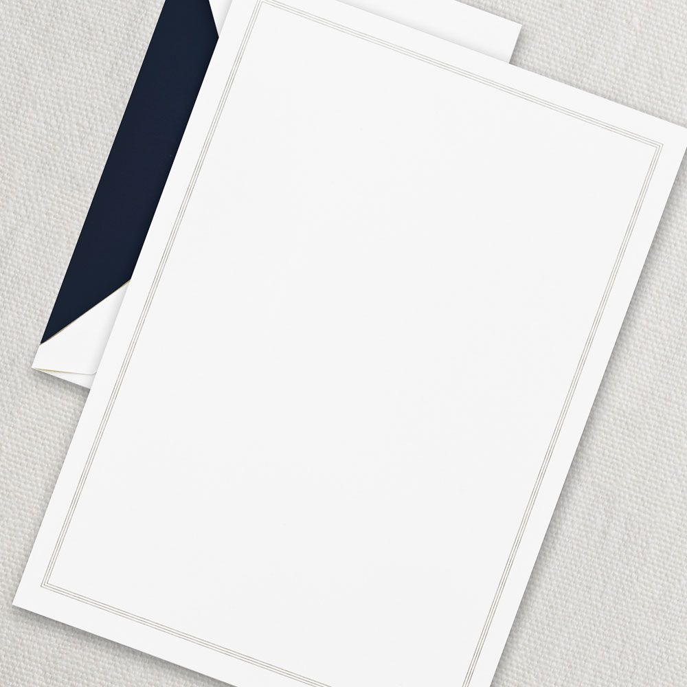 Navy Blue Triple Hairline Half Sheet | Atlas Stationers.