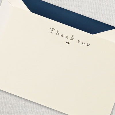 Navy Thank You Card | Atlas Stationers.