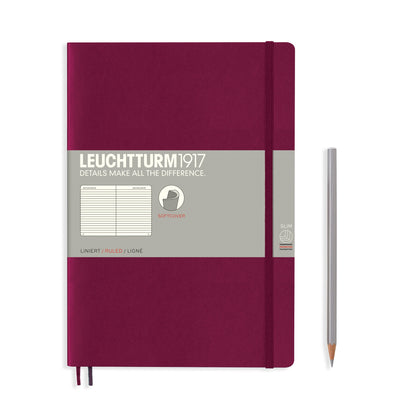 Leuchtturm B5 Softcover Notebook - Port Red - Ruled | Atlas Stationers.