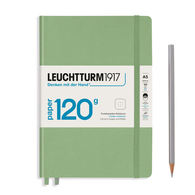 Leuchtturm A5 120g Hardcover Notebook - Sage - Dot Grid | Atlas Stationers.